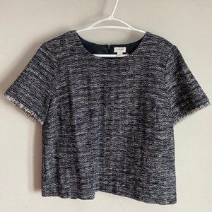 J. Crew Boxy Tweed Blouse - Fully Lined